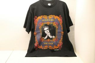 Elton John 1992 - 1993 Tour T - Shirt Styled By Gianna Versace Size Large Vtg Rare