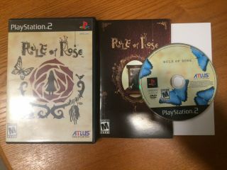 Rule Of Rose (playstation 2) By Atlus Ps2 Horror Game Complete Us Version Rare