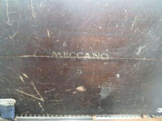 VINTAGE 1900 ' S WOOD BOX ERECTOR MECCANO 5 SET 3