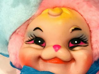 Vintage Rushton Rubber Face Stuffed Pink Bunny Rabbit 10” Tall 4