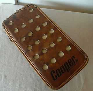 VINTAGE 1970 ' S COOPER LEATHER GOALIE GM12 FULL RIGHT BLOCKING PAD GLOVE CANADA 2