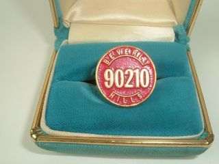 Vtg 90s Beverly Hills 90210 Tv Show Adjustable Ring Jewelry In Velvet Box Rare