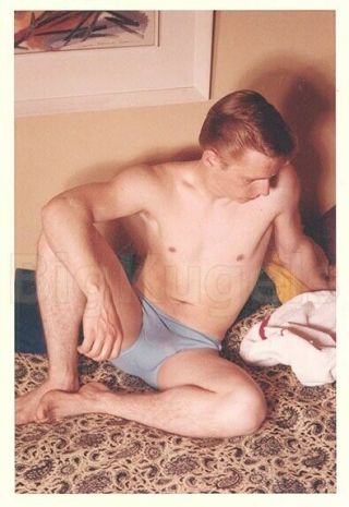 1960 Vintage Color James Davis Male Nude Ginger Jock Don Wible Art Pose Beefcake