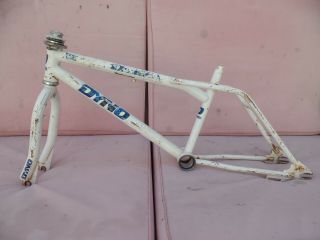 Dyno - Compe Bmx Frame Set Forks 1988 White Old School Vintage Gt Freestyle
