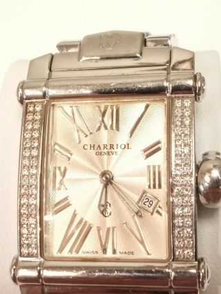 Philippe Charriol Christopher Columbus Rare W/ Diamonds Watch Ref Ccstrh2