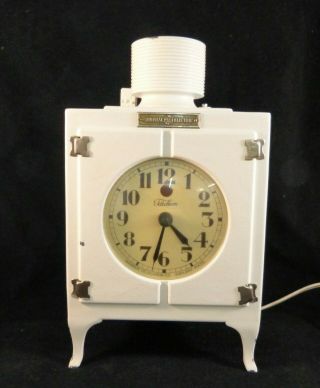 Vintage Hubley Cast Iron General Electric Ge Telechron Refrigerator Clock 1920s