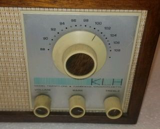 Vtg KLH Model Twenty One Henry Kloss FM Receiving System Radio w/Fried Egg Spkr 2