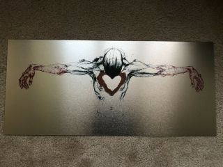 Derek Hess - Burned Out Brushed Aluminum Print - Very Rare (limited To 50)