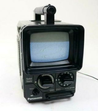 Vintage Retro 1979 Panasonic Solid State Portable Television Tv Tr - 555a Japan