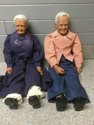 Grandma & Grandpa,  1989 William L Wallace Specialty Molds Dolls,  22 Inch,