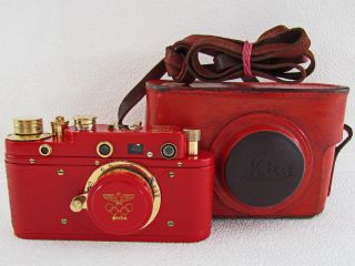 Leica Ii (d) Berlin Olympiada 1936 Wwii Vintage Russian 35mm Red Camera