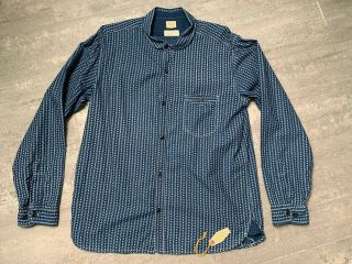 Runabout Vintage Style Ls Shirt Made In Usa From Japan Fabric Sz L -