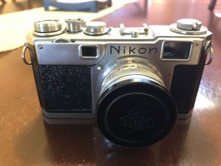 Vintage Nikon S2 Rangefinder Camera W/ Case & Nikkor - S 50mm F1.  4 Lens