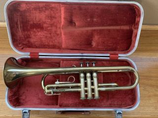 Vintage Olds Ambassador Trumpet (fullerton,  Calif. ) With Case And Mouthpiece