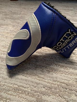 SCOTTY CAMERON CIRCLE T BLUE CARBON BLADE PUTTER COVER TOUR USE ONLY RARE COLOR 4