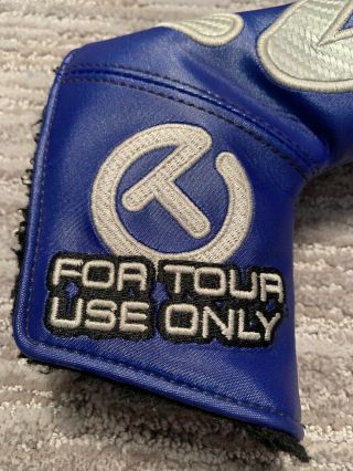 SCOTTY CAMERON CIRCLE T BLUE CARBON BLADE PUTTER COVER TOUR USE ONLY RARE COLOR 6