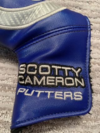SCOTTY CAMERON CIRCLE T BLUE CARBON BLADE PUTTER COVER TOUR USE ONLY RARE COLOR 7