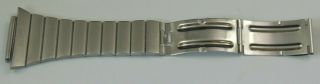 Hp - 01 Vintage Calculator Watch Half Stainless Bracelet W/ Clasp Parts Good Cond