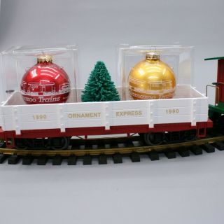 Vintage 1990 Kalamazoo Trains G - Scale Christmas Ornament Express Train Set USA 5