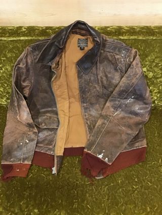 Vintage Ww2? Us Air Force Us Army Type A - 2 Leather Jacket Aero Leather Co Sze 40