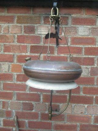 Antique Doughnut Hanging Kerosene Paraffin Oil Tilley Parlour Lamp Lantern
