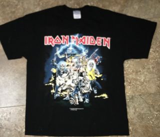 1996 Iron Maiden " Eddie - Best Of The Beast " Concert Tour Shirt Rock Metal Vtg