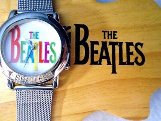 Collectible Vintage The Beatles Apple Corp Watch Wood Case