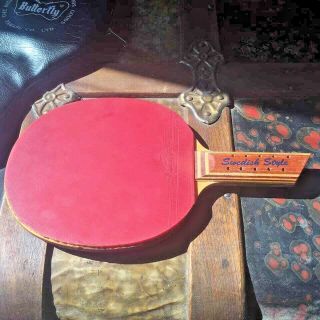 RARE 50s Tamasu BUTTERFLY Table Tennis Paddle Racket Vintage SWEDISH Style Case 2
