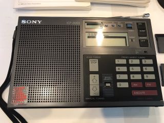 Vintage Sony ICF - 2003 synthesized receiver with accessories 2