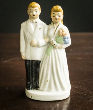 Four Vintage Bridal Cake Toppers