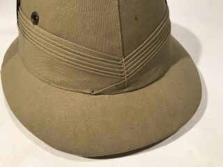 Vintage Bombay Bowler 786 Sun Hat / Pith Helmet India Authentic Leather 7 5/8 5