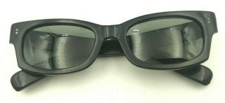 Vintage Cool - Ray Polaroid Cari Michelle N135 Black Oval Sunglasses Frames Italy 4