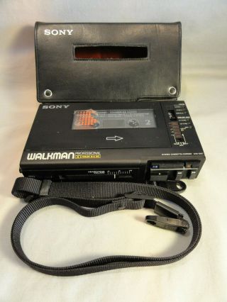 Vintage Sony Walkman Professional Model Wm - D6c W/ Case And Strap