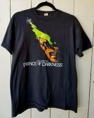 Vtg 80s 1987 Prince Of Darkness John Carpenter Movie T - Shirt Sz L Single Stitch