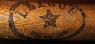 RARE 1890s LEAGUE STAR RED RING Baseball Bat 34 1/2 
