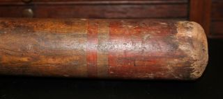 RARE 1890s LEAGUE STAR RED RING Baseball Bat 34 1/2 