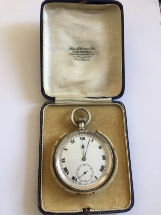 Vintage Of Early 1900,  Solid Silver 925 Swiss 15 Jewels Mech Move Pocket Watch 3