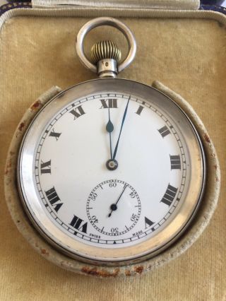 Vintage Of Early 1900,  Solid Silver 925 Swiss 15 Jewels Mech Move Pocket Watch 4