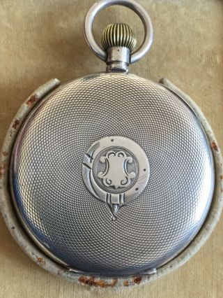 Vintage Of Early 1900,  Solid Silver 925 Swiss 15 Jewels Mech Move Pocket Watch 5
