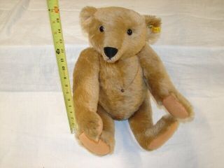 Large Vintage Steiff Doll Figure Toy 19 Inch Teddy Bear With Growler Blonde Fur