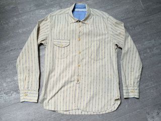 1 Scarti Lab Vintage Style Ls Shirt Made From Japan Fabric Size M / L -