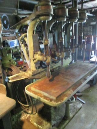 Vintage Leland - Gifford 4 Four Spindle Drill Press Machine Quad 3 ' x5 ' 7