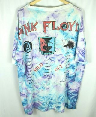 Vintage 1994 Pink Floyd The Division Bell North American Tour Tie Dye T - Shirt XL 3