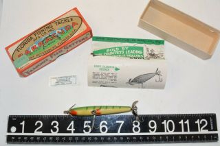 Old Wooden Barracuda Lure Minnow Combo Awesome Graphic Box Crispy Florida A