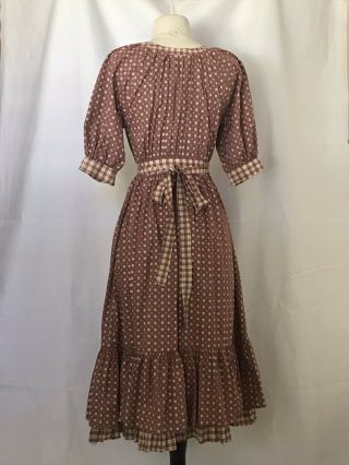 Vintage 70s GUNNE SAX western PRAIRIE peasant HIPPIE boho TIERED midi Dress XS/S 8