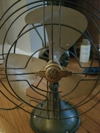 Vintage GE General Electric Fan Black 3 Aluminum Blades & Oscillates 4