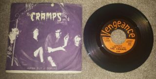 The Cramps Human Fly 1978 45 Euc The Cramps Rare Glow In The Dark Sleeve