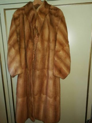 Golden Weasel long vintage fur coat Large red gold color furcoat mink alike 2