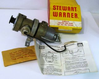 Vintage Stewart Warner 240 A Fuel Pump 12 Volt Cobra Shelby Yenko Gt - 40