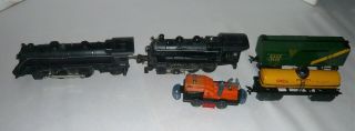 Vintage Lionel 1664 & 203 Locomotive,  2 Marx Cars & Lionel 50 Gang Car